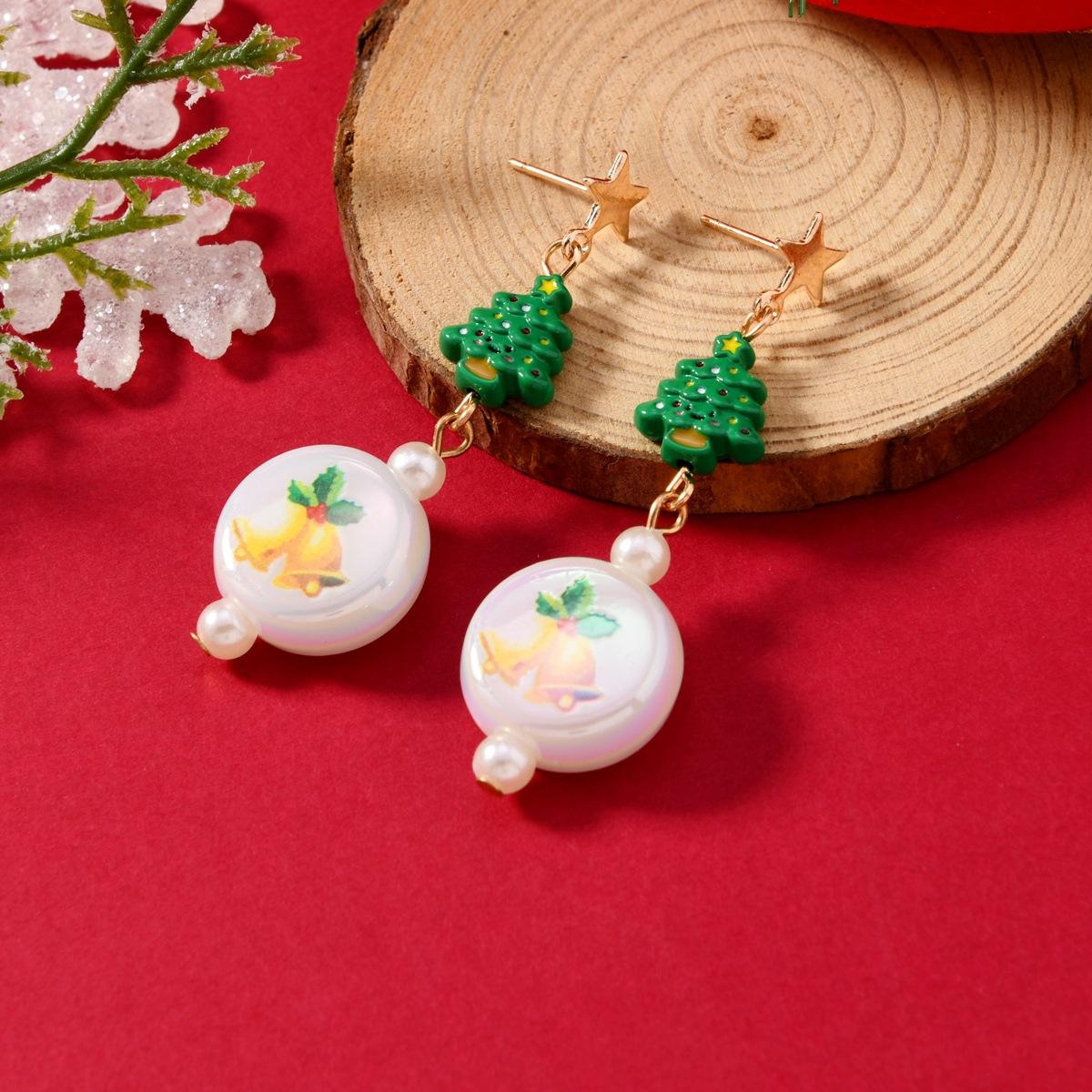 

Рождественские украшения Креативная мода Универсальная рождественская елка Санта Серьги Праздничные украшения