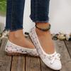 New Women Flats Shoes Ballet Flats Bow-Knot Women Sandals Slip on Cut Outs Flat Hollow Summer Sandals Zapatos De Mujer