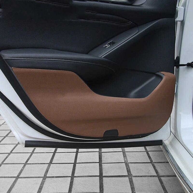 For Honda Accord X 10th 2018    2022 Anti Kick Pad Car Door Protector Trim Film Shell Leather Accessories