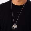 Halloweens Gothic Spiders Skull Pendant Necklace Adjustable Chain Sturdy Alloy Jewelry for Costume Parties