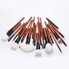 Hot Professional Custom Makeup Artist Animal Loose Powder Brush Eye Shadow White Goat Hair 26 Pcs Makeup Brush Set With Pu Bag