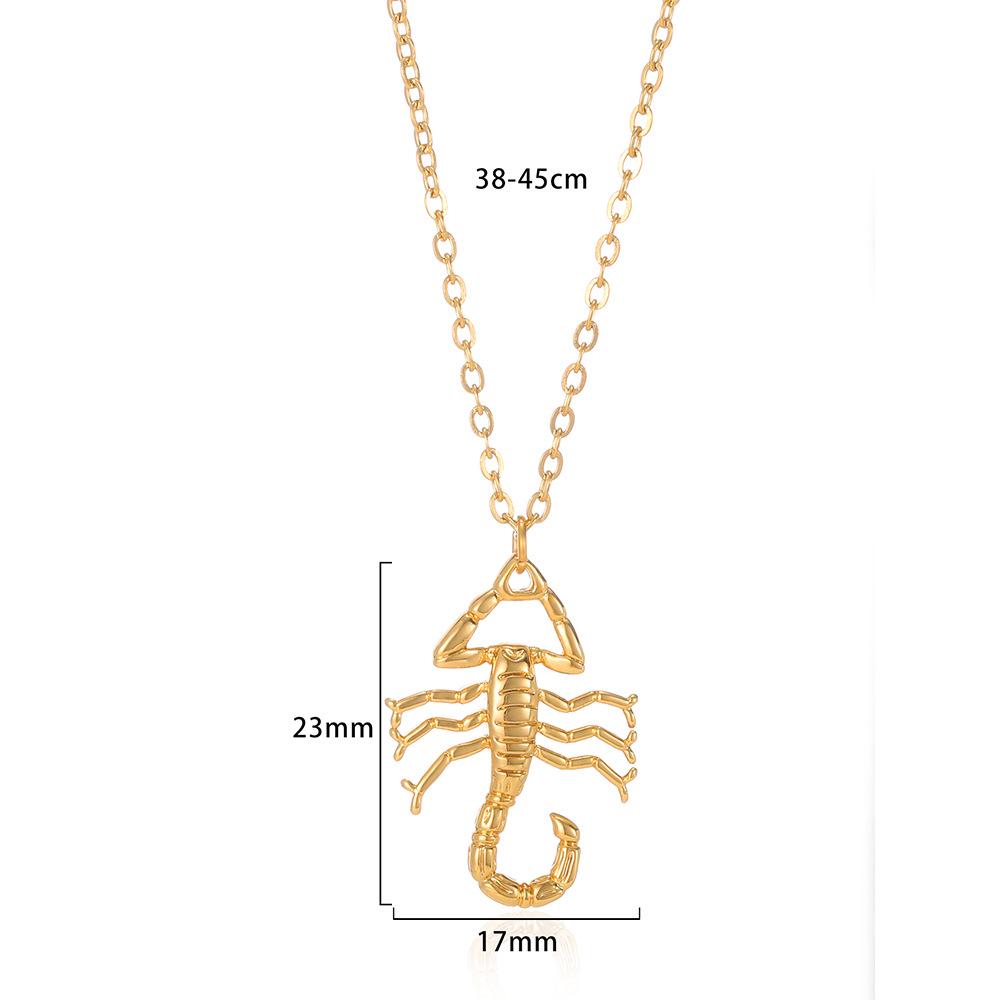 European-American Fashion Heart Necklace: Trendy Scorpion Clavicle Chain for Everyday Wear