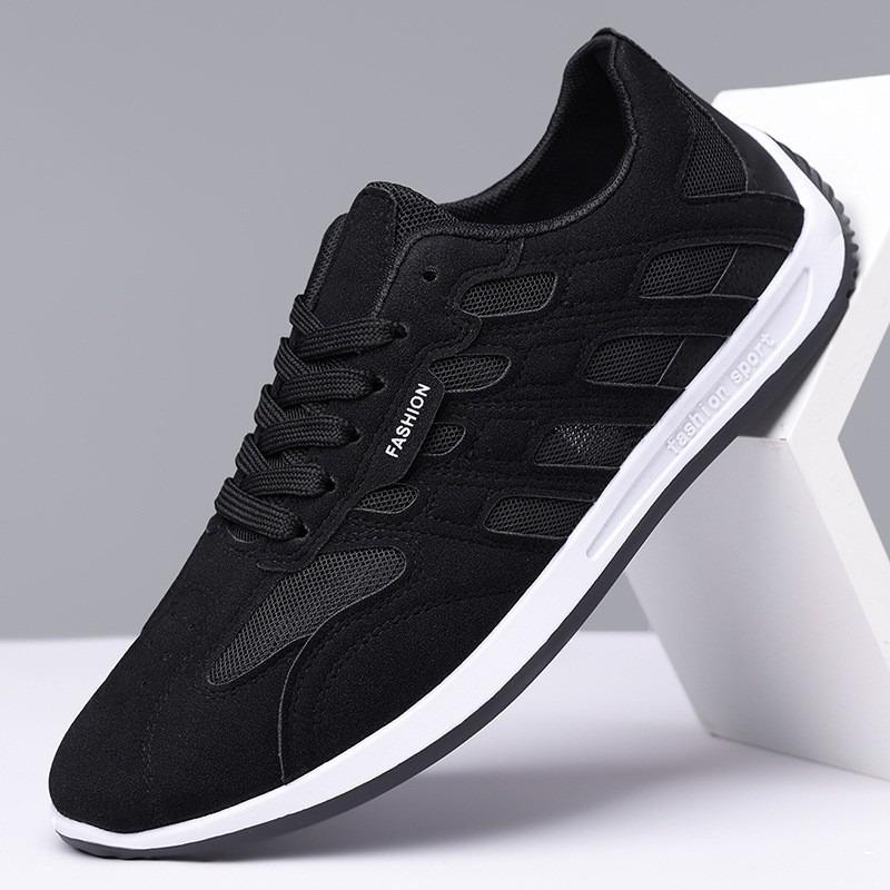

Men s shoes new fashion versatile mesh breathable daily casual shoes light and comfortable sports board shoes 46 чёрный