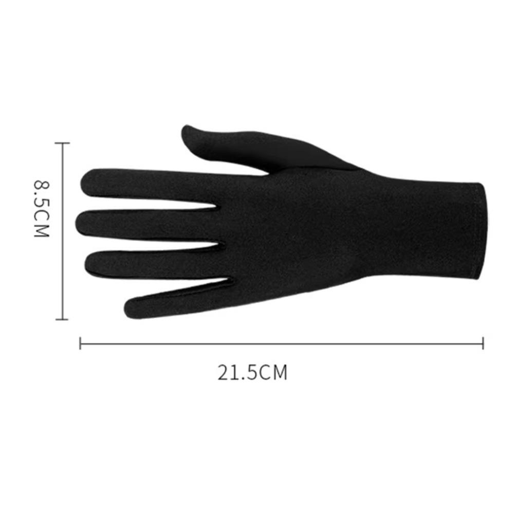 New Gift Party Dress Performance Gloves Solid Color Spandex Sunscreen Gloves Full Fingers Spandex Gloves Gift
