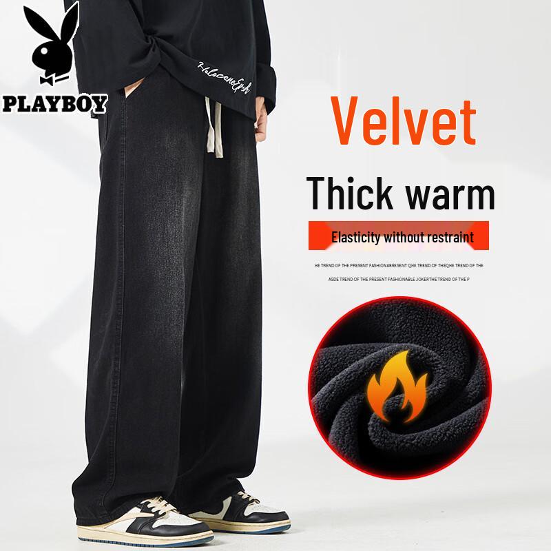 

PLAYBOY Мужские джинсы прямого кроя на флисовой подкладке 3XL (155-170 lbs)