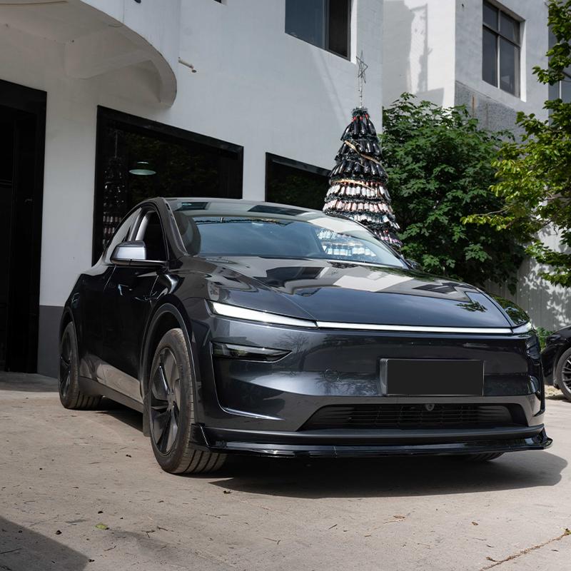 Front Bumper Front Lip Front Shovel Kit For Tesla New Model Y Juniper 2025+ Body Spoiler Splitter Segmented Front Bumper Kit