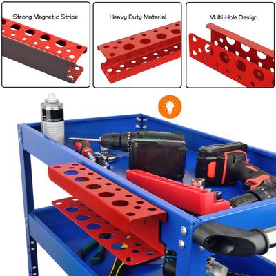 Magnetic Screwdriver Holder Heavy Duty Magnetic Rack Magnet Screw Driver Storage Rack For Scissors Carts Pegboard Garage