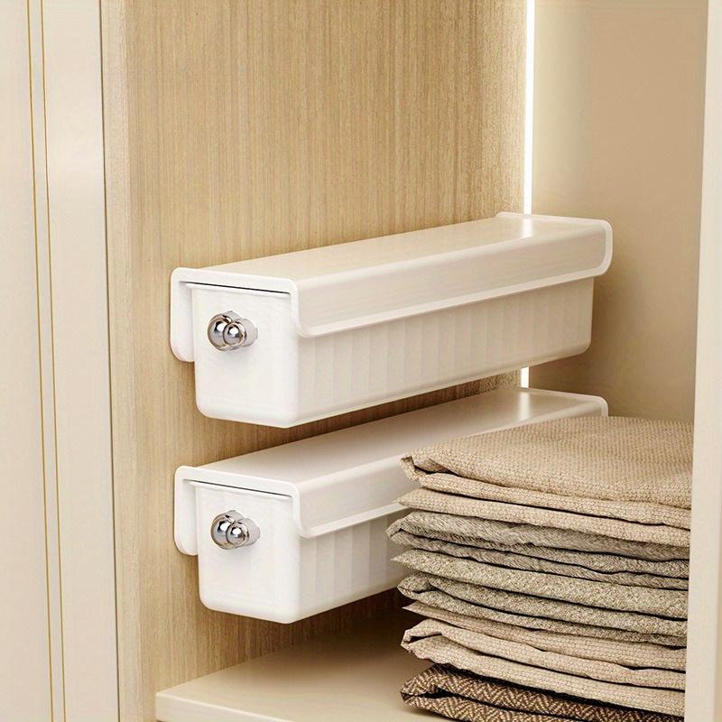 [Minimalist Design] Wall-Mounted 3-in-1 Plastic Storage Organizer for Underwear, Socks, and Accessories - Portable Hanging Closet Shelf with Drawers