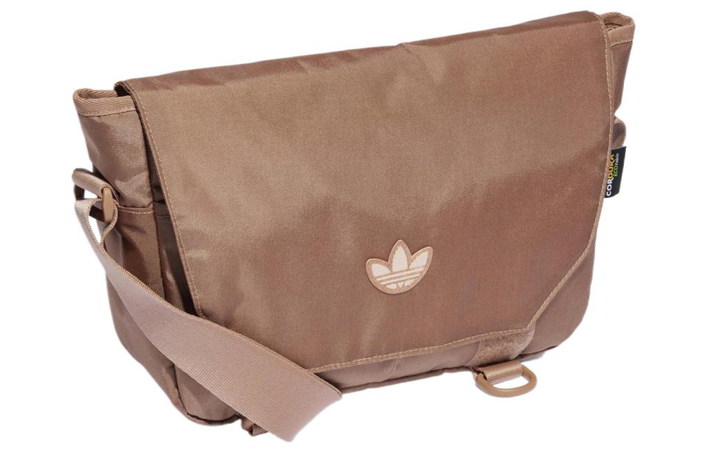 adidas Originals Trefoil Recycled Nylon Messenger Bag, Shoulder Bag, Crossbody Bag Unisex Earth Umber IB9345