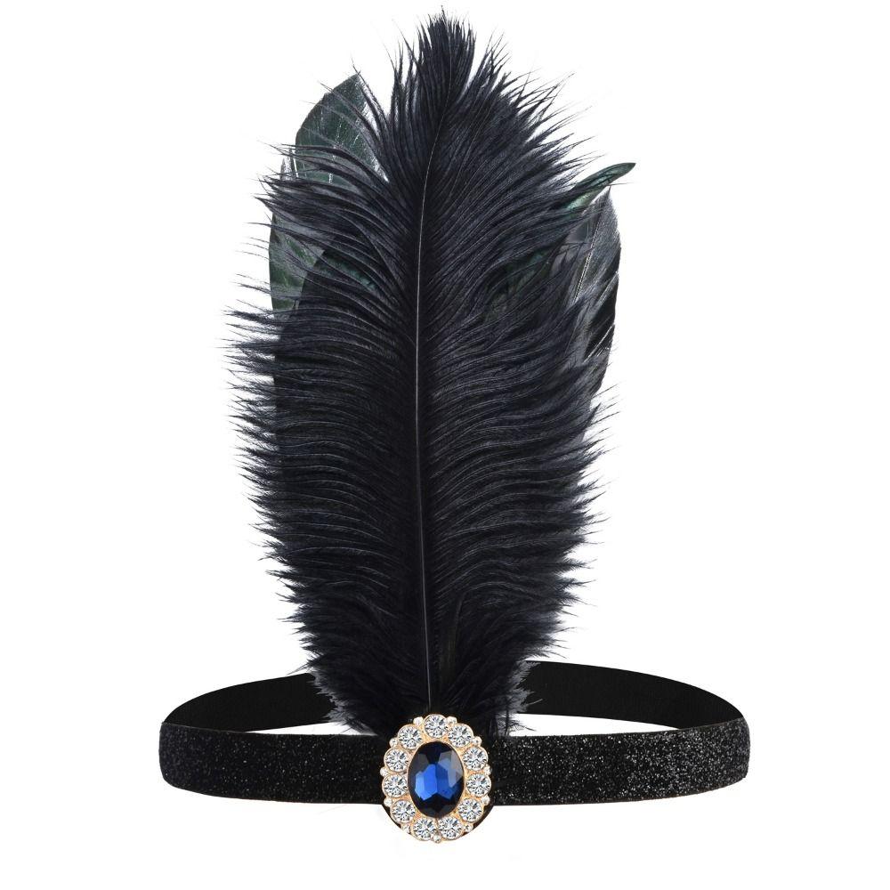 Cosplay Dress Headwear Tassel Masquerade Hair Band Retro Feather Headwear  Bridal Headdress