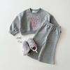 Autumn Girls' Bell Bottom Pants & Hoodie Set - Long Sleeve Embroidered Two-Piece for Baby & Little Girls