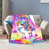 Unicorn Beautiful Fur Customize Your Name Outdoor Blanket Suitable For All Seasons Comfortable And Warm Soft Blanket Suitable For Travel Gifts For