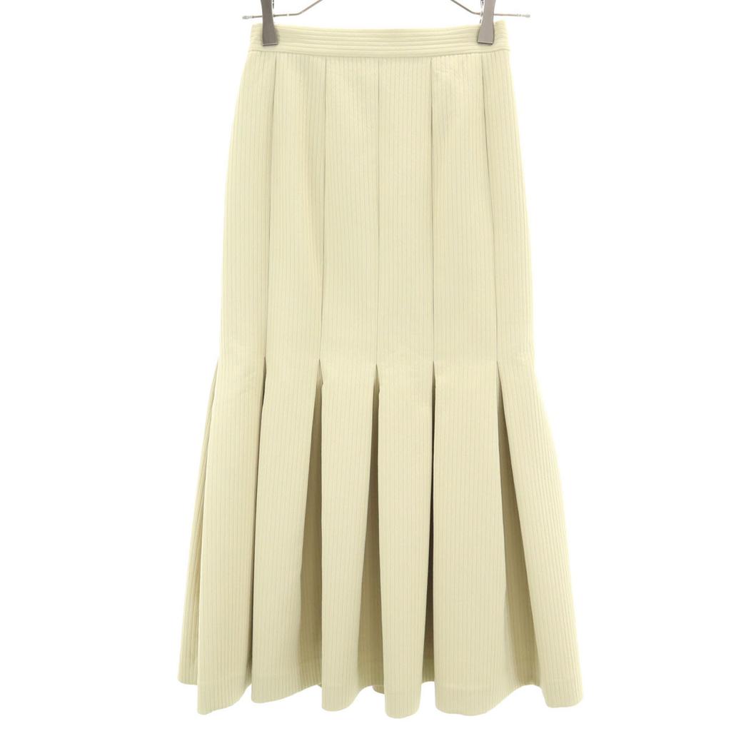 Near.nippon Made In Japan Long Length Quilted Flare Skirt 36 Yellow Women Used