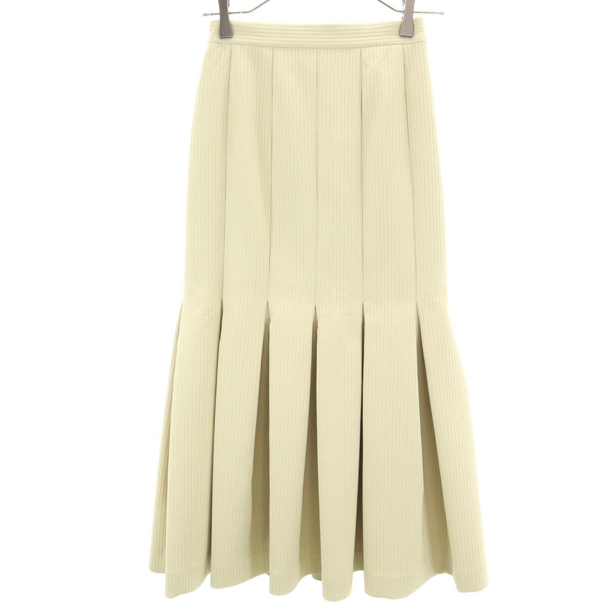 

near.nippon made in Japan Long length Quilted flare skirt 36 Yellow Women Used