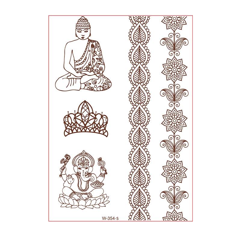 Beauty Sticker Brown Red Tattoo Sticker Waterproof Lace Tattoo Sticker Tattoo