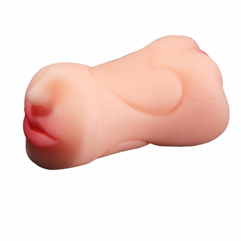 Double-Headed Silicone Male Masturbator with Realistic Features