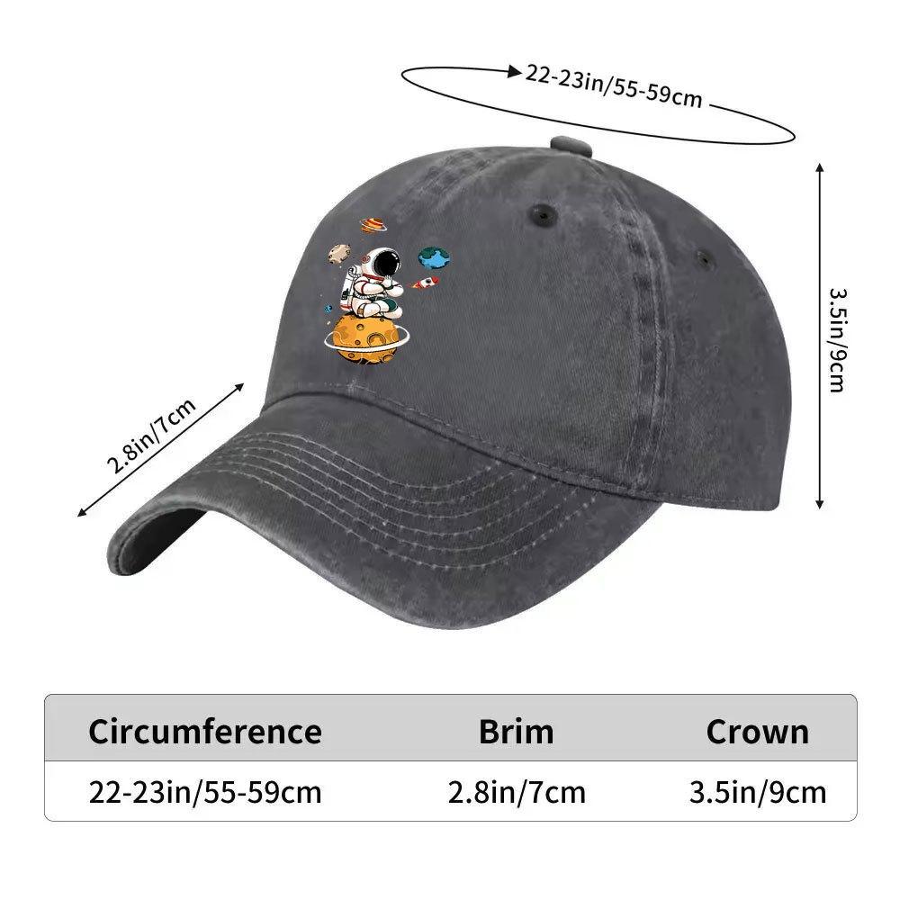 A MenS Baseball Cap Featuring an Astronaut On The Design Stylish And Casual Adjustable for Spring And Autumn Outings Perfect