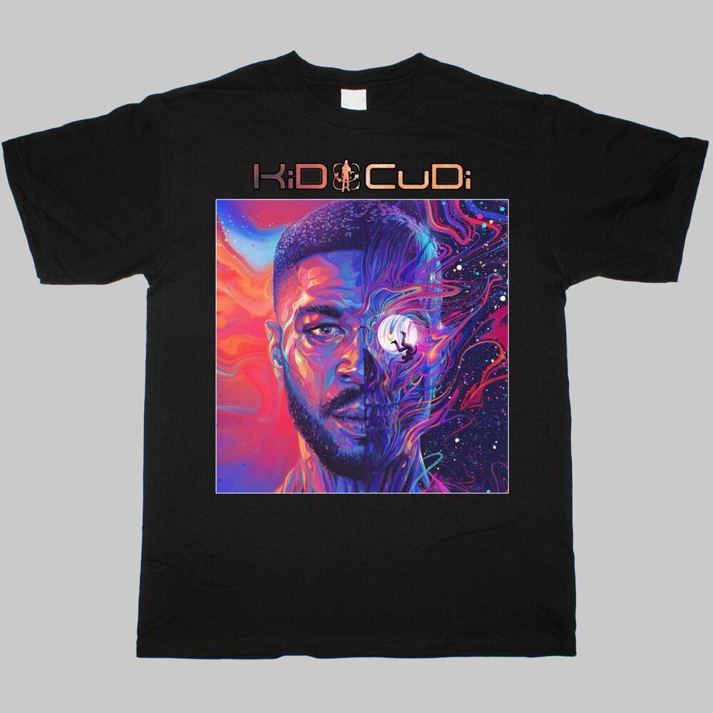 Новая Редкая Черная Футболка Kid Cudi Тур Подарок Семья Унисекс Футболка L