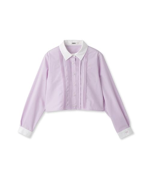 Furfur Beaded Cropped Shirt RWFT241062 Pink Women's