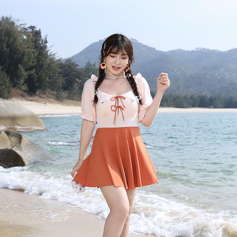 Plus Size Cute Style One-Piece Swimsuit with Loose Fit and Coverage