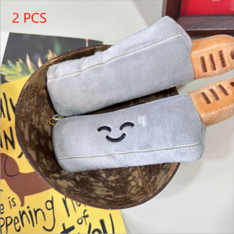 

1/2 шт. Милая мультяшная забавная плюшевая кукла в виде длинного ножа, мягкая игрушка, брелок, подвески для сумки, креативные подвесные украшения для рюкзака, подарок для детей 2 PCS