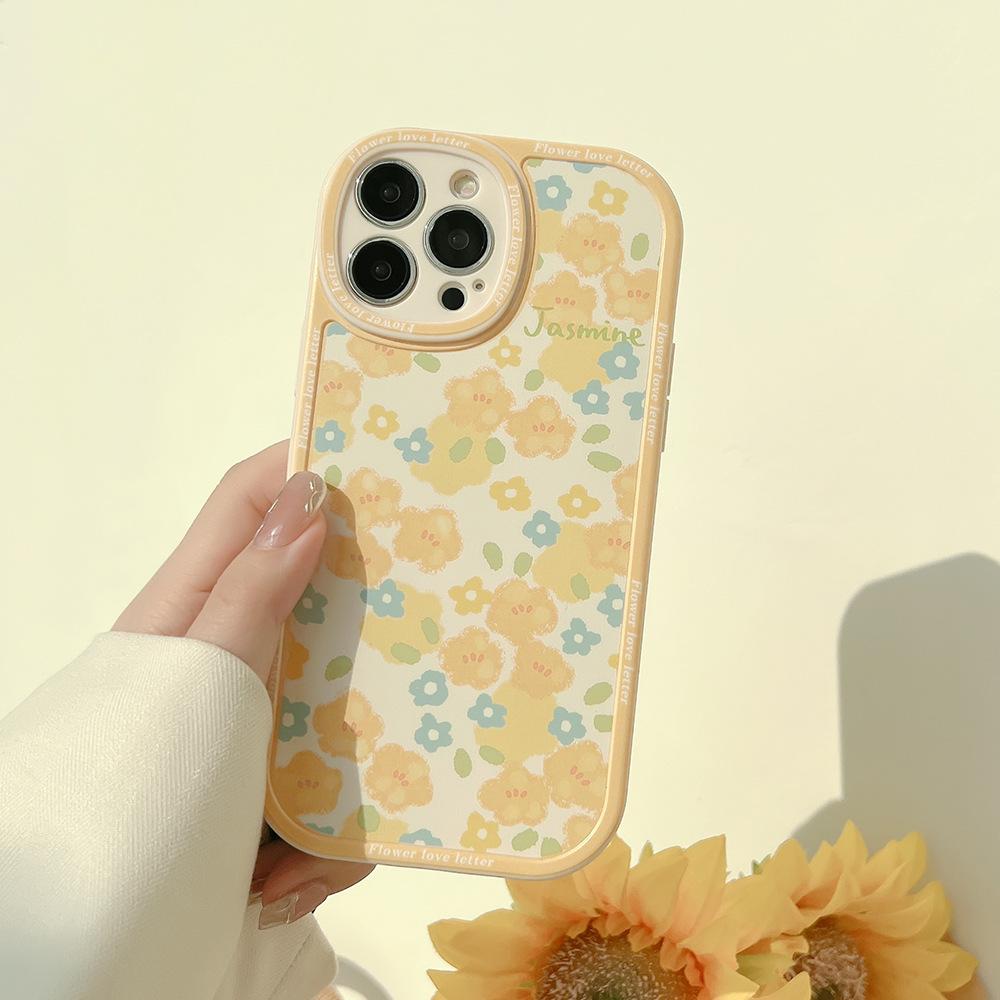 Small Fresh Floral Iphone16 Mobile Phone Case 17 Apple 14pro Max Fairy 12 Silicone 11 Sets X Suitable for A Variety of Models