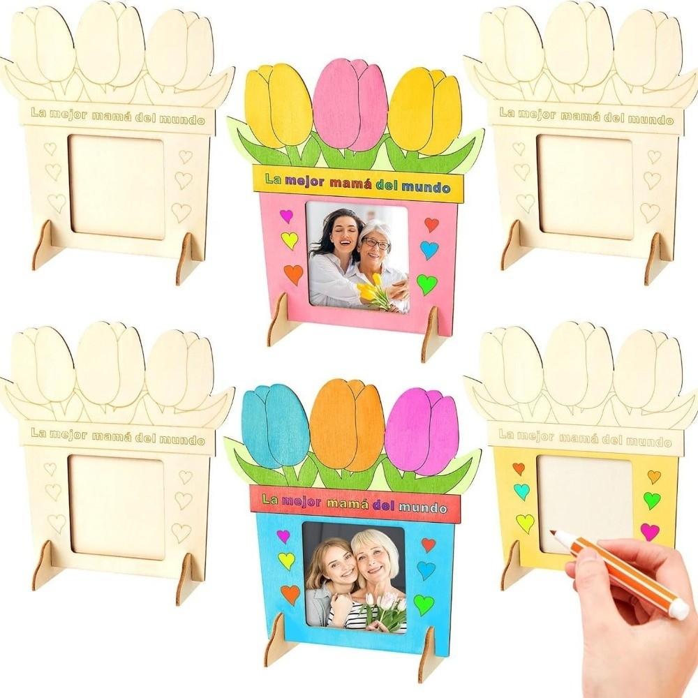 Flower DIY Photo Frame Unfinished Poster Frame Mother's Day Frame  Classroom Activities