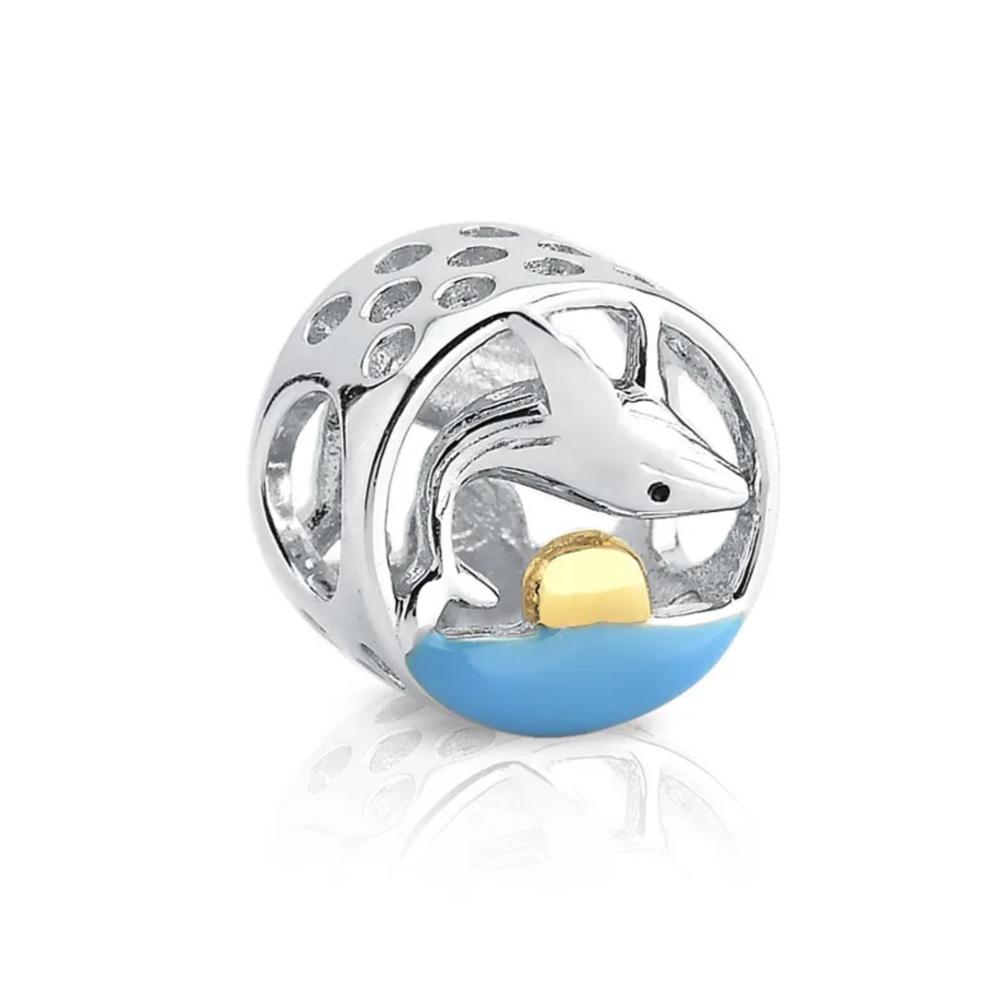 New Ocean Series Charms Mermaid Dolphin Sailing Boat Bead Fit Original Coppereuropeans Bracelet Women Jewelry Gift