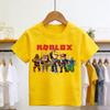 T-shirt Roblox Moda Estiva Top a Manica Corta T-shirt Ragazzi e Ragazze Top Estivi Gioco Streetwear Magliette Bianche per Bambini