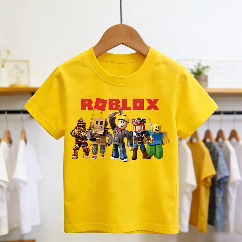 T-shirt Roblox Moda Estiva Top a Manica Corta T-shirt Ragazzi e Ragazze Top Estivi Gioco Streetwear Magliette Bianche per Bambini