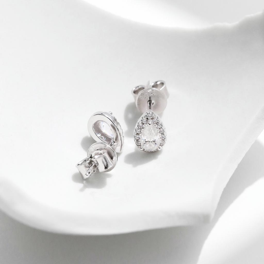 D Color Pear Cut Moissanite Stud Earrings 925 Sterling Silver Water Drop Lab Created Diamond Wedding Fine Jewelry for Women