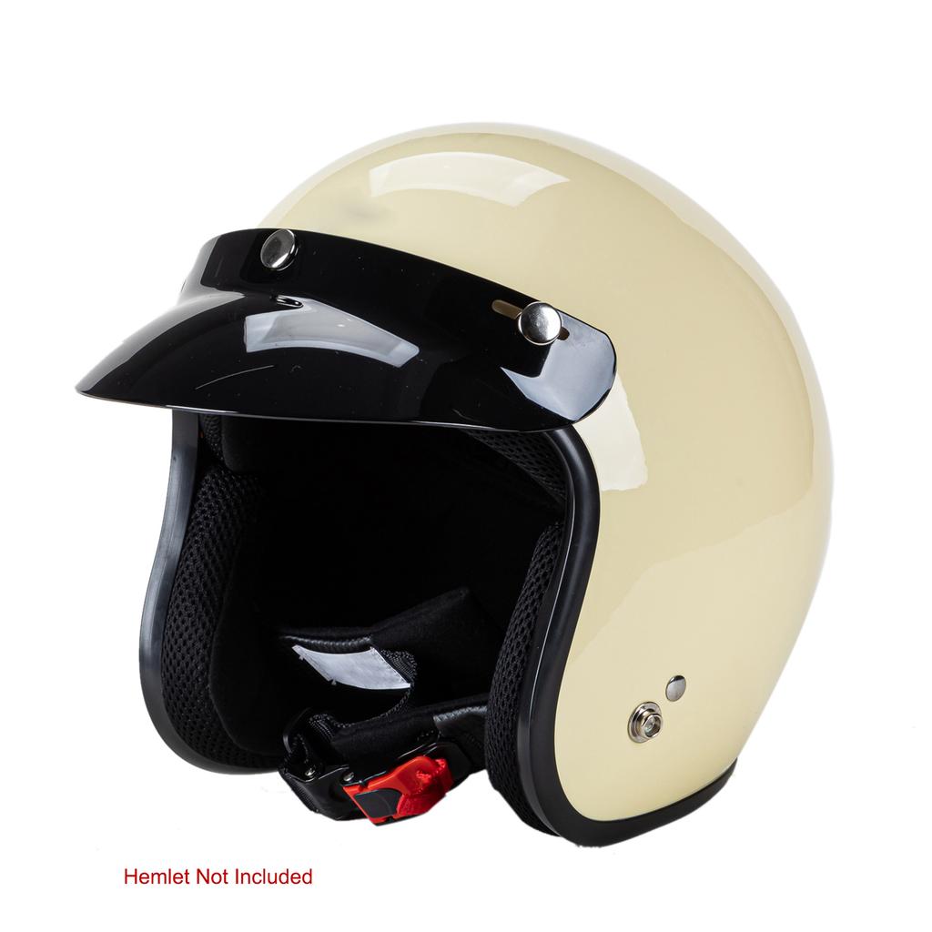 3 Snap Button Visor Lens Visor Flip Up Wind for Open Face Motorcycle Helmet