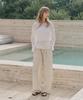 LEFTSEOUL Asymmetrical Slit Summer Knit [Ivory]