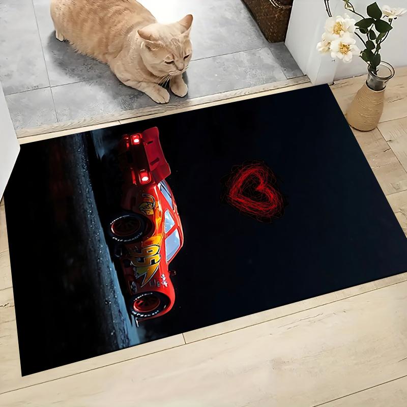 Mcqueen Heart Carpet Rug Soft Washable Antislip Home Living Room Sofa Mats Personalized Christmas Rug