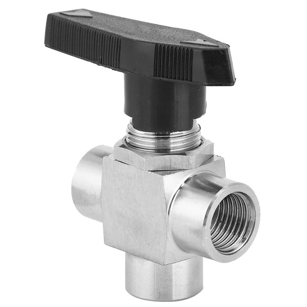 3 Way Ball Valve BSPP Female Thread Stainless Steel Valve for Water Pipe Flow ControlBSPP 38in