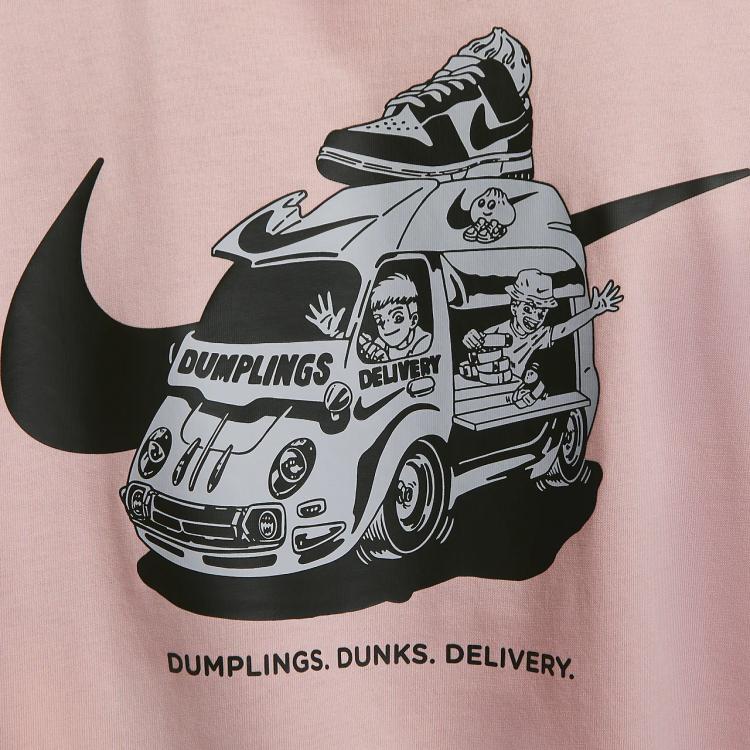 Nike Printed Sports Knit Short Sleeve T-Shirt Men Tops Pink FB9806-686