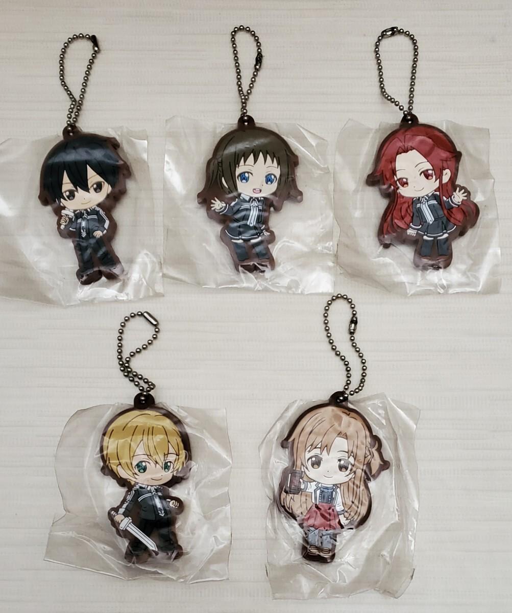 [USED]Sword Art Online Rubber Strap Set Package Unopened Capsule Mascot/Rubber (5 types) - Damaged, - Toy/Gacha