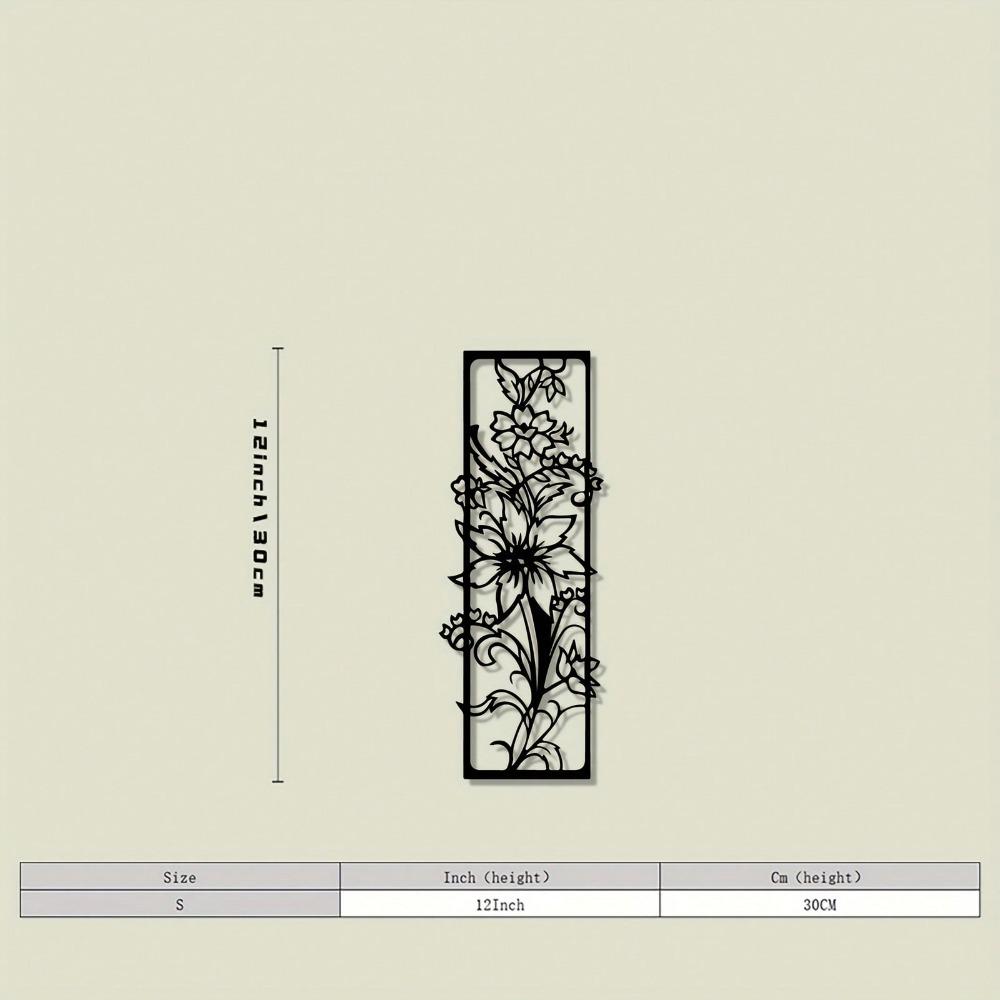

Black Iron Sunflower Vine Metal Wall Art, Rustic Floral Decor for Living Room Bedroom Garden, Holiday Gift разноцветный