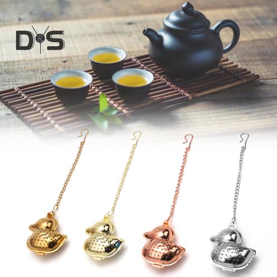 Stainless Steel Herbal Strainer Fine Mesh Wide Application Assorted Mini Duck Shape Tea Filter Household Supplies