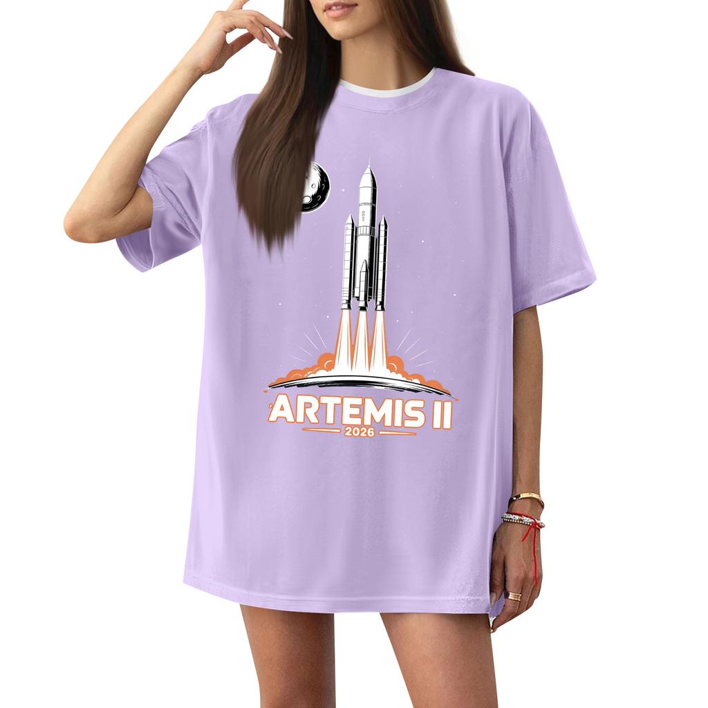 Women's Casual Printed T-Shirt Round Neck Pullover Short Sleeve Top