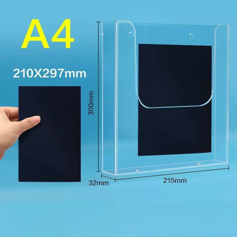 A4/A5 Clear Hanging File Organizer,Wall Mounted Mail Paper Document Folder Holder,Clipboard Storage Organization Magazine Rack