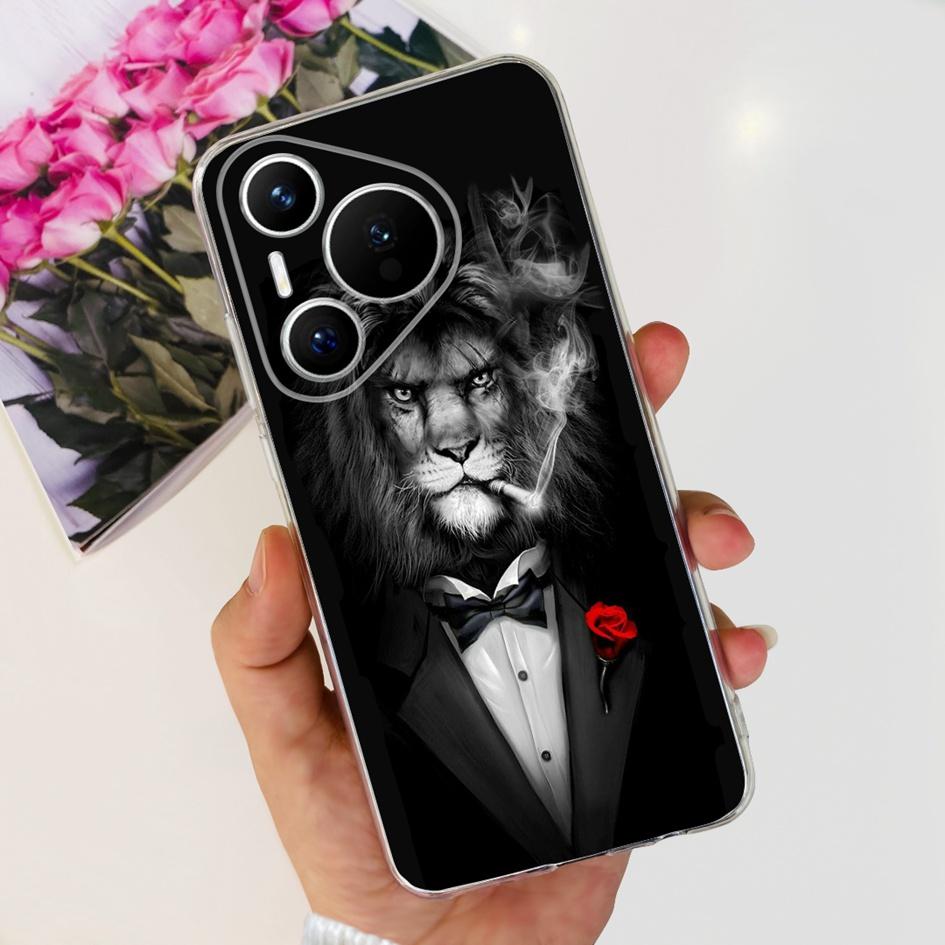 For Huawei Pura 70 Pro Plus Case Fashion Flowers Clear Soft Silicone Shockproof Phone Cover For Huawei Pura 70 Pro Pura70 Bumper