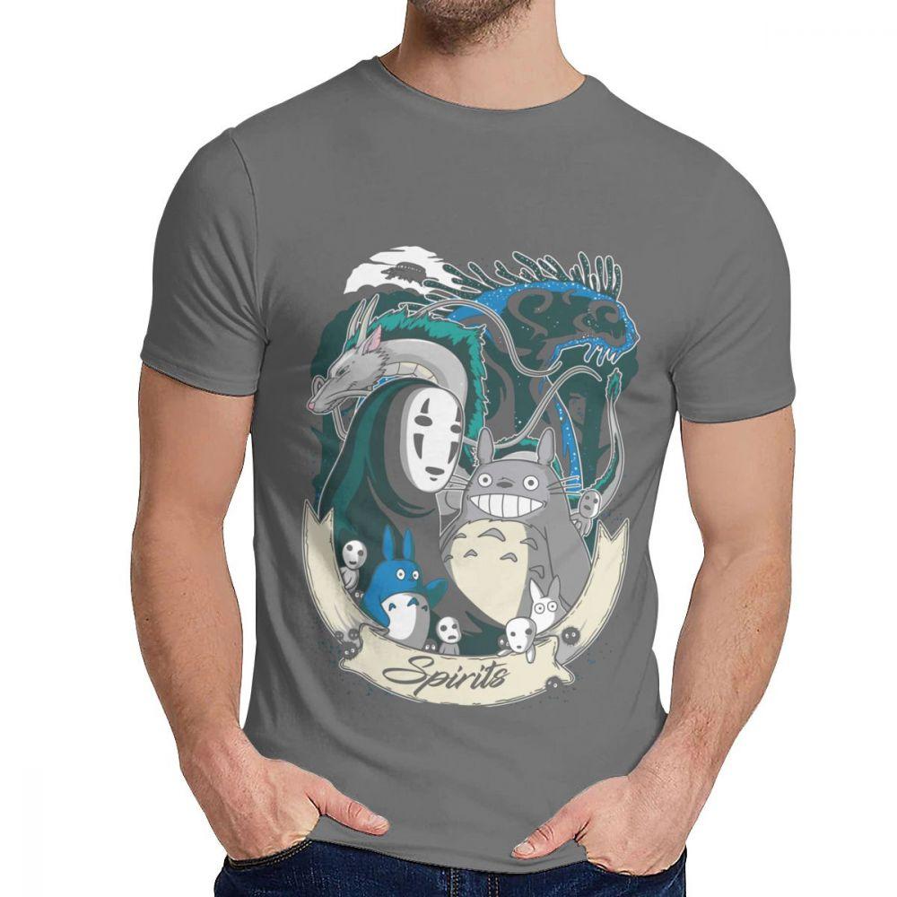 Studio Ghibli Totoro Spirit Away White Dragon Haku T Shirt Fashion Crewneck Custom Men S Harajuku