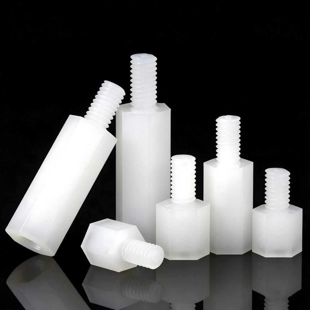 25Pcs White Nylon Single Head Fastener Durables Multi-Purpose Hardware Accessories