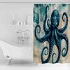 Vintage Octopus Texture Shower Curtains Waterproof Bath Curtains Home Decor Modern Luxury Bathroom Curtain