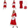 Holiday Santa Dress For Women With Polyester Fabric For Christmas Costume Parties