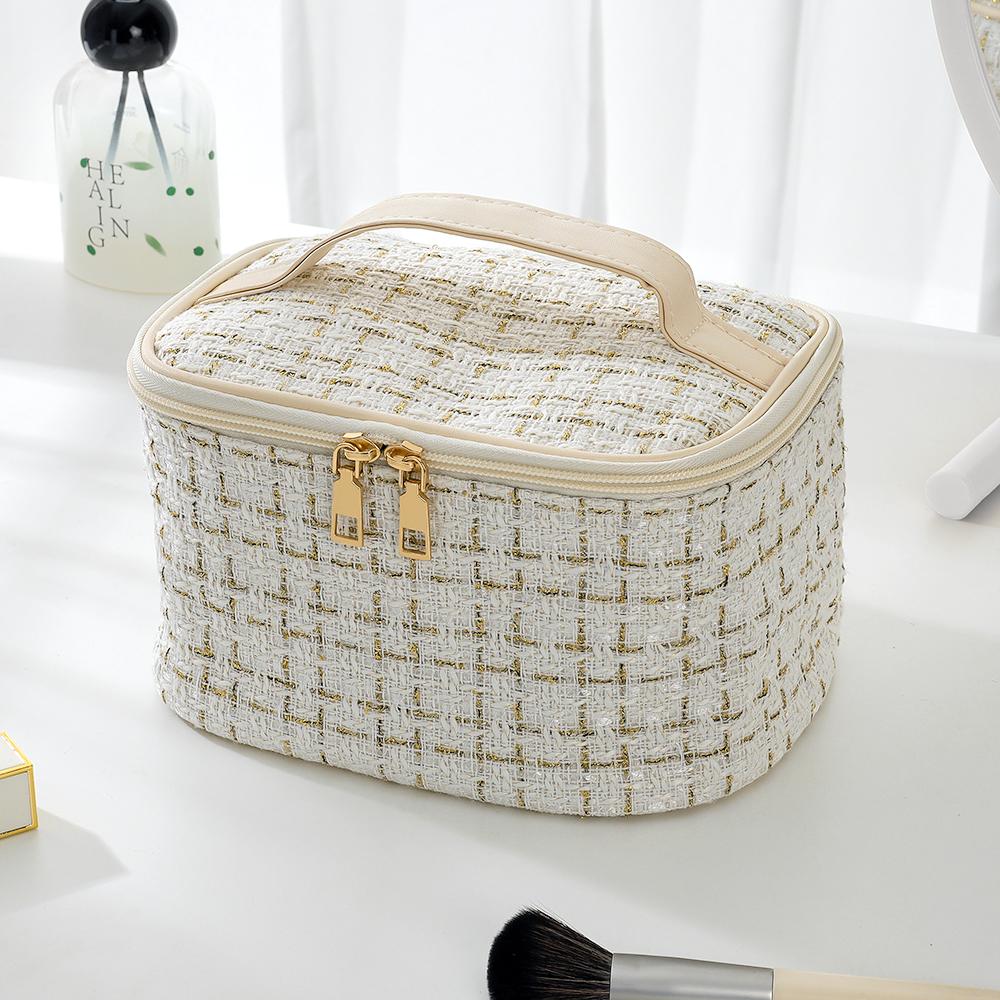 Comet Classic Tweed Large Capacity Cosmetic Pouch