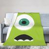 Mike Wazowski Monsters University Flannel Throw Blankets Monsters Inc Blankets for Sofa Bedroom Warm Bedroom Quilt,
