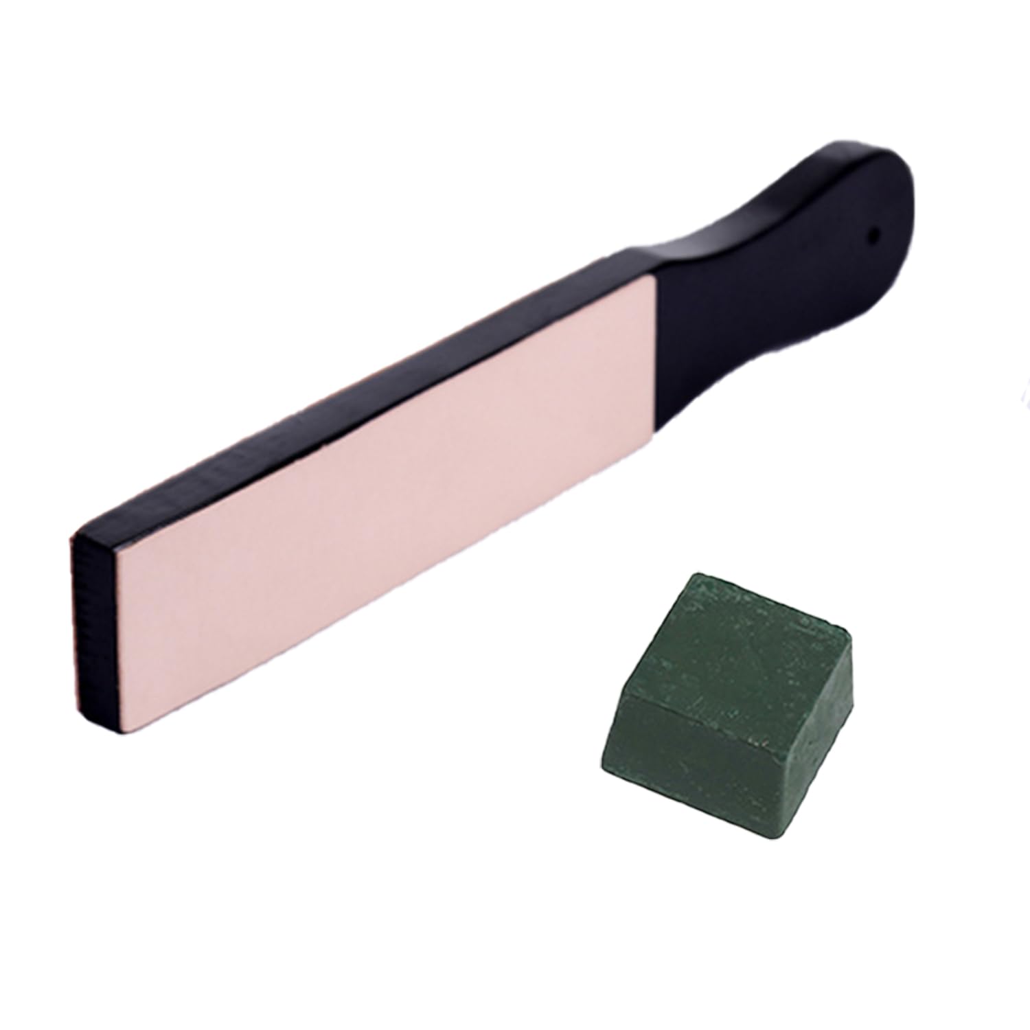 

WUTA Leather Strop, Sharpening Stone, Sharpening Tool, Paddle Strop, Leathercraft, with Sharpening Stone, Black Wooden Stand