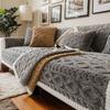 Thicken Imitation Rabbit Fur Plush Sofa Slipcover Simple Fashionable Solid Color Light Luxury Home Decor Anti-Skid Sofa Cover
